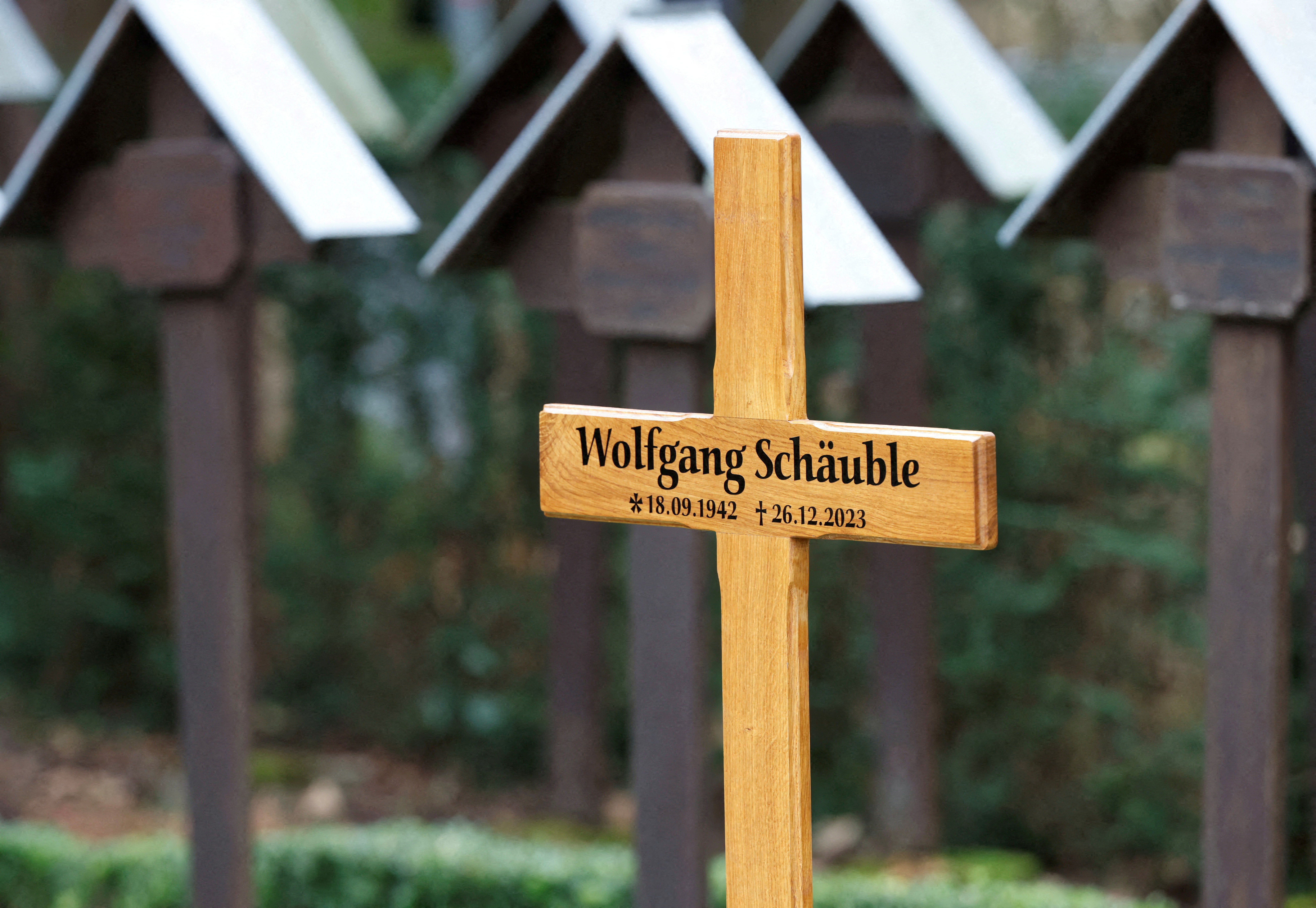 FILE PHOTO: Former German Finance Minister Schaeuble is laid to rest in Offenburg