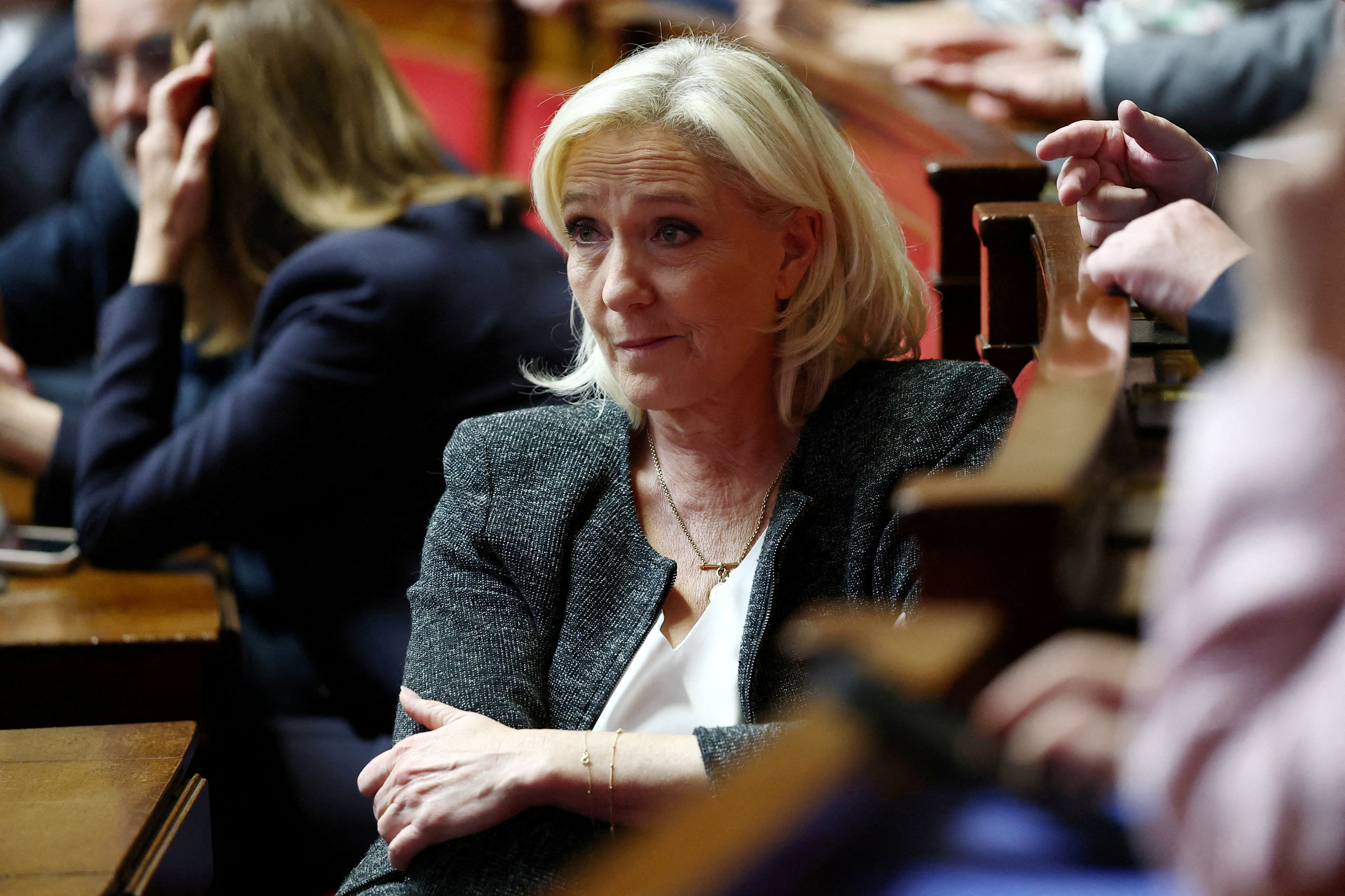 FILE PHOTO: French far-right leader and member of parliament Marine Le Pen