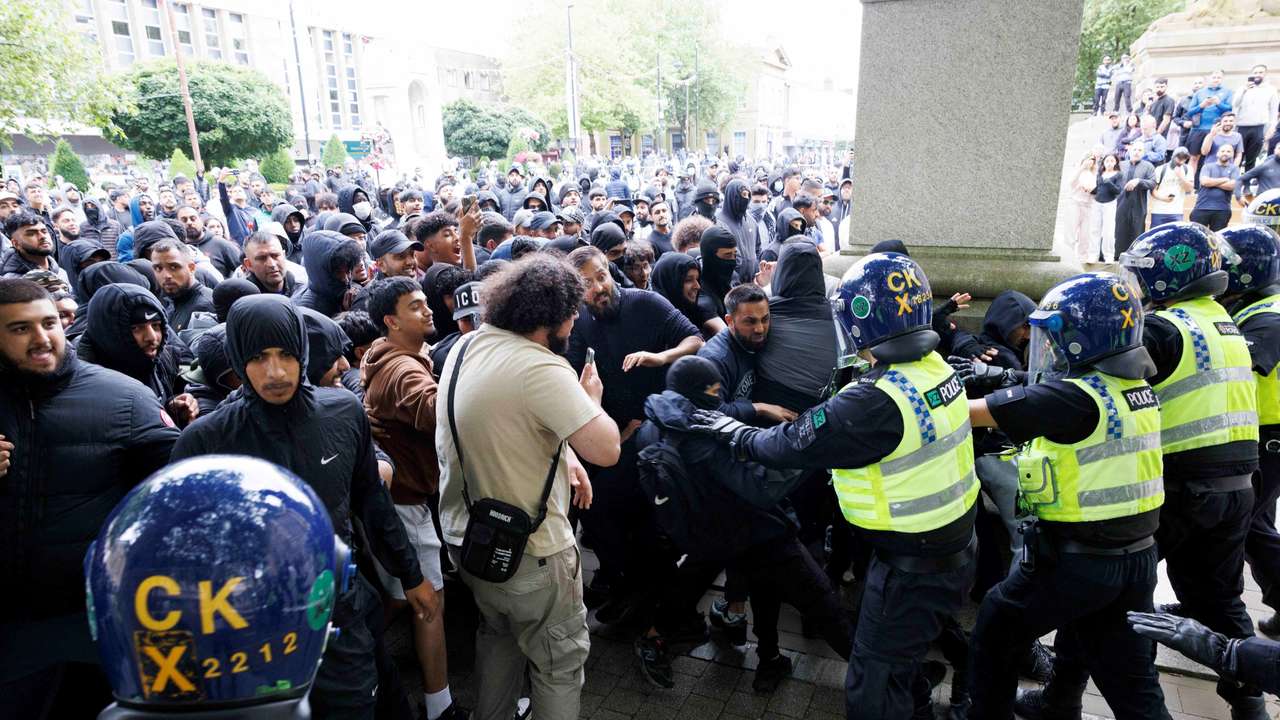 Protest against illegal immigration, in Bolton