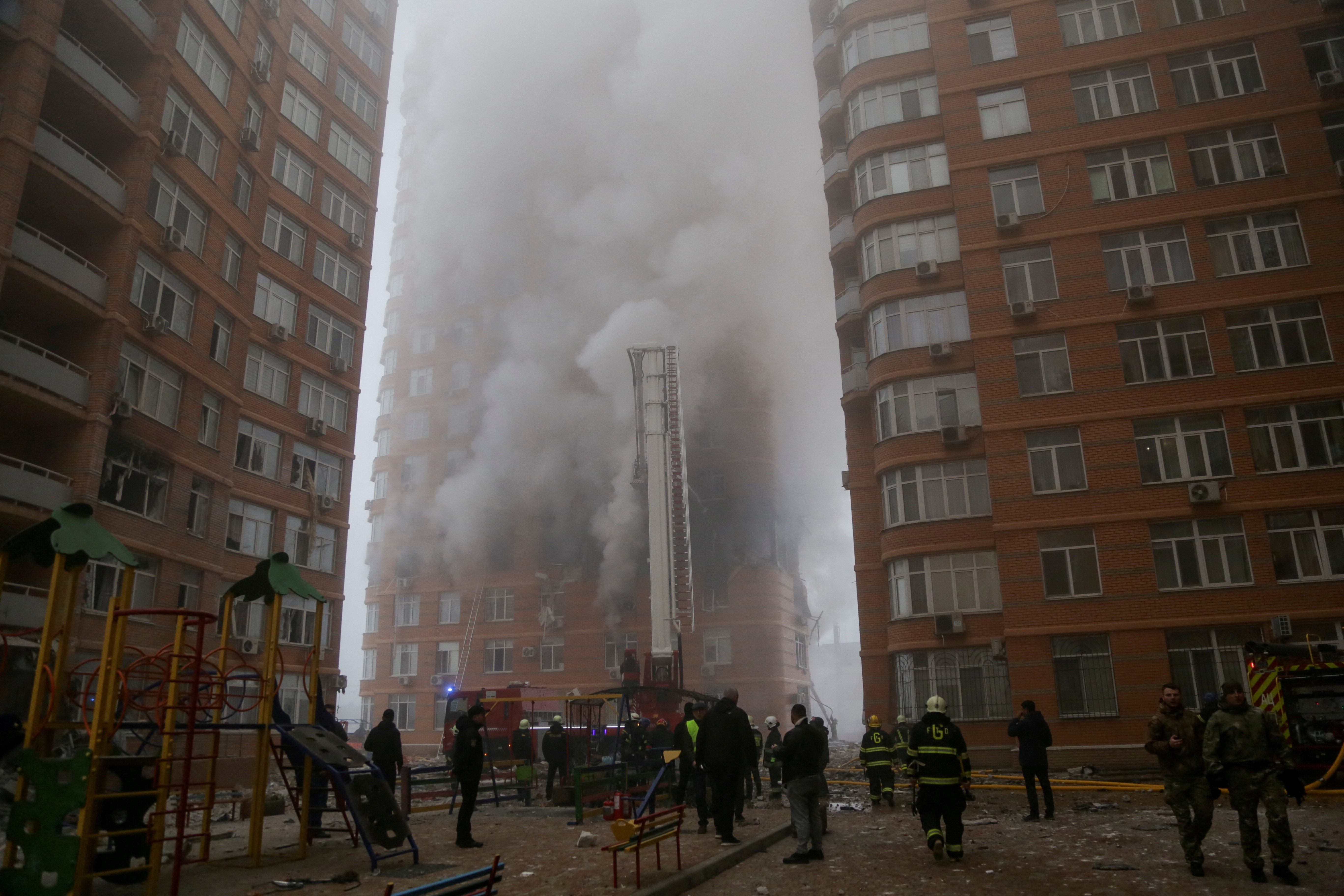 Aftermath of a Russian missile attack in Odesa