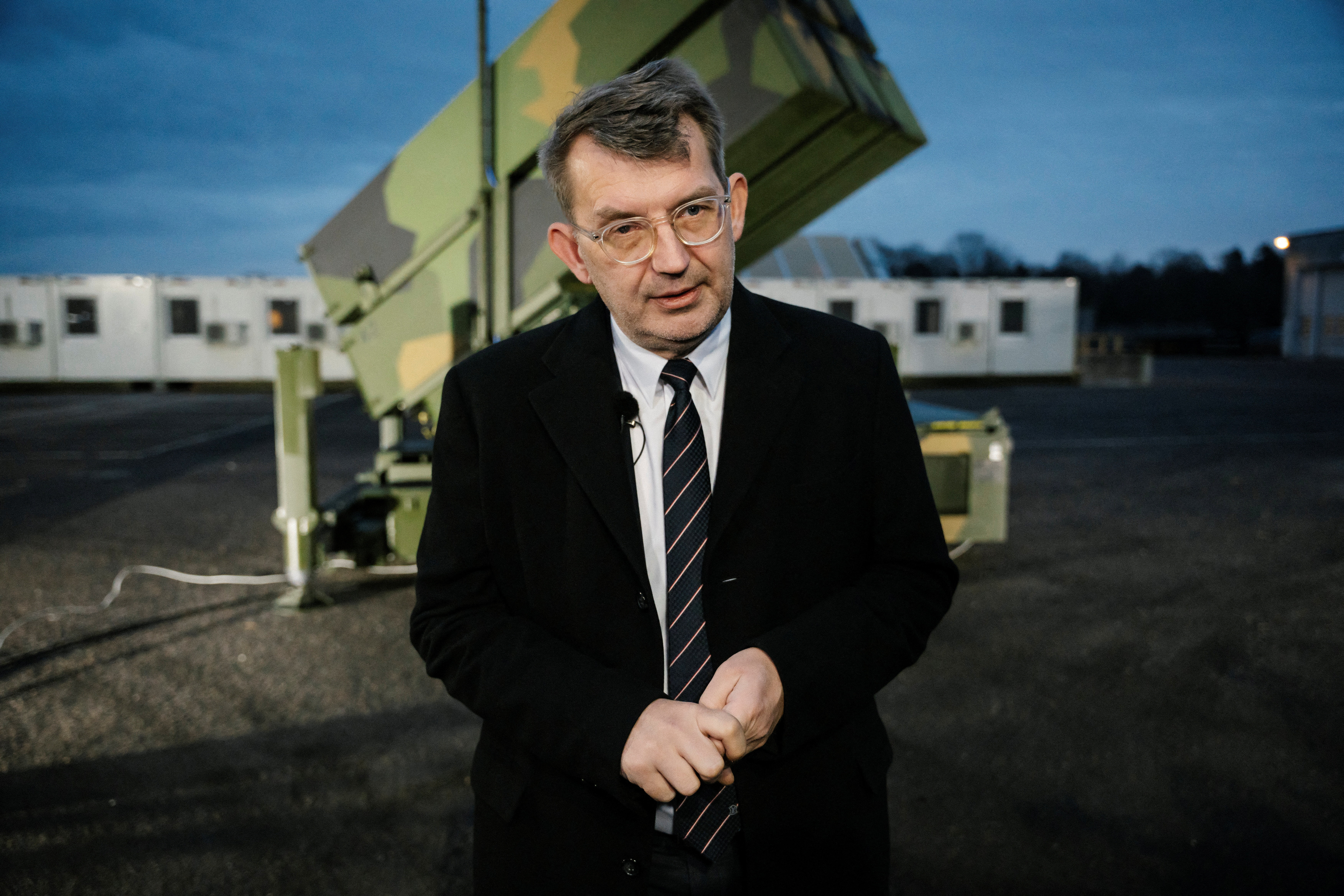 FILE PHOTO: Demonstration of Denmark's new ground-based air defense system NASAMS