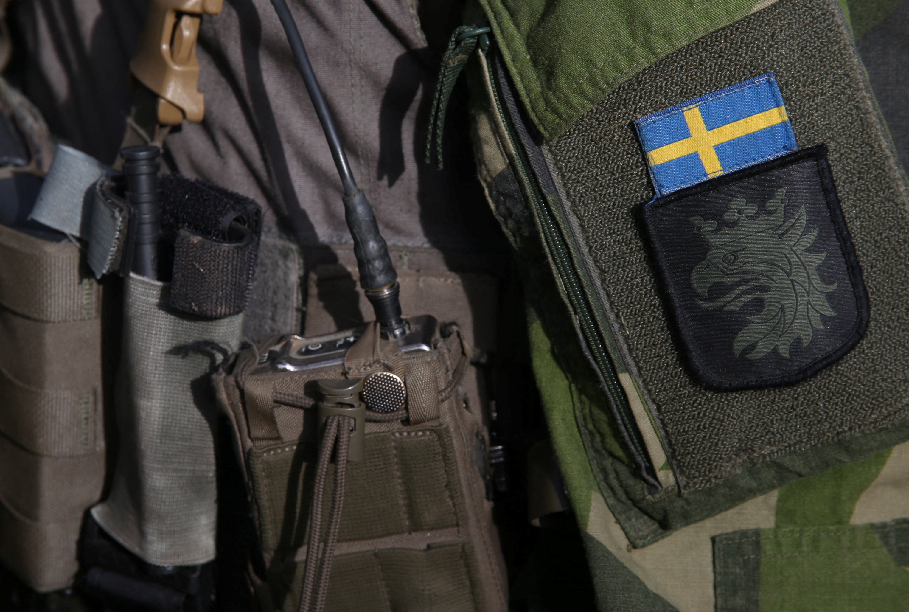 Swedish troops and armoured vehicles train ahead of NATO Latvia deployment near Revingehed