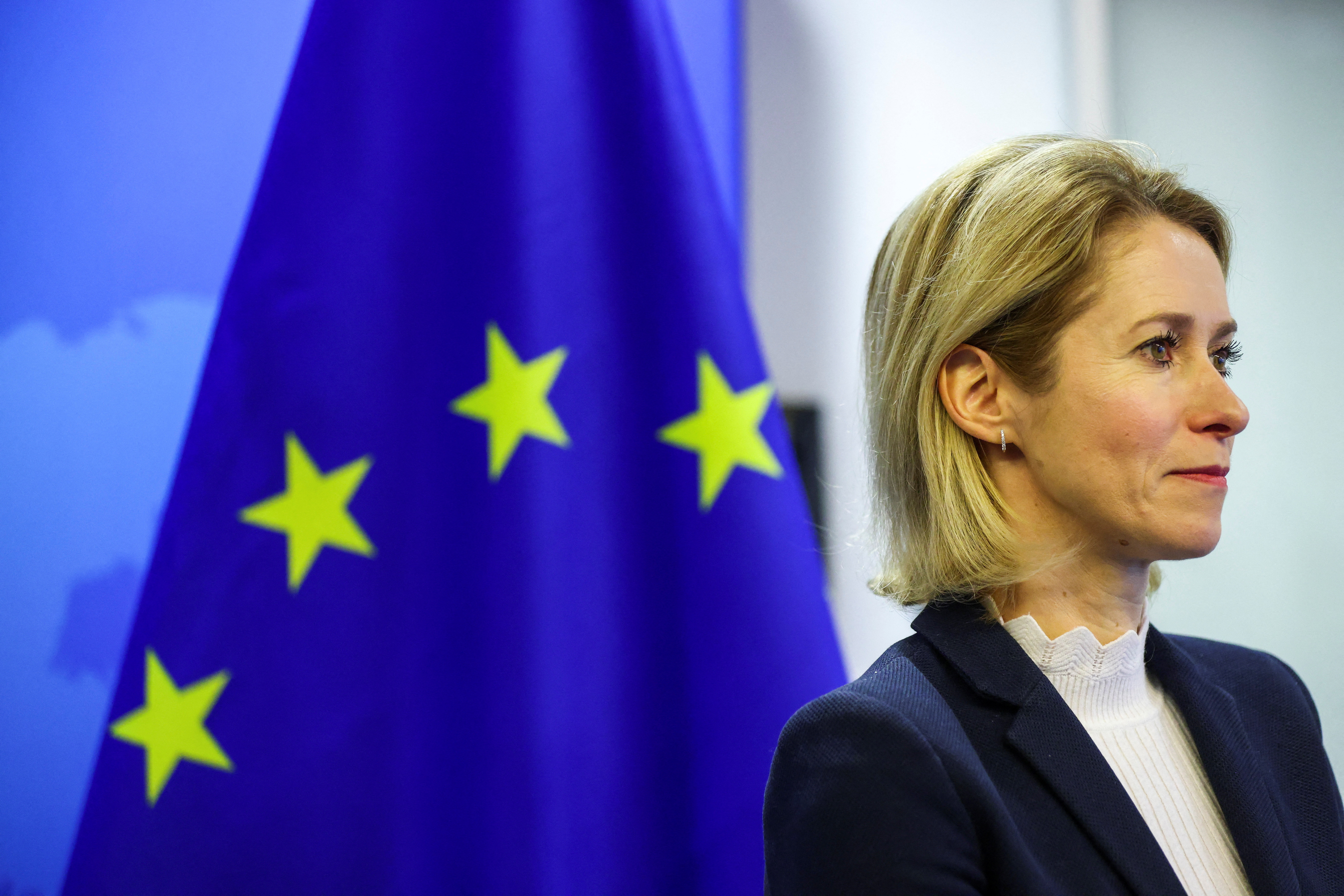 Palestinian PM Mohammad Mustafa meets with EU High Representative for Foreign Affairs and Security Policy Kaja Kallas in Brussels