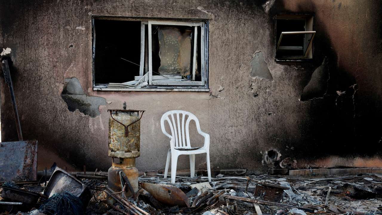 FILE PHOTO: Aftermath of the deadly October 7 attack by Hamas gunmen from the Gaza Strip, in Kibbutz Kfar Aza