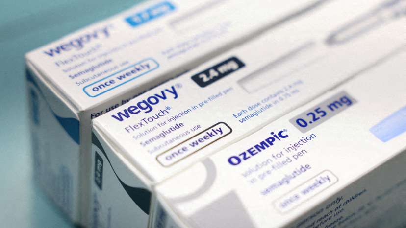 FILE PHOTO: Boxes of Ozempic and Wegovy made by Novo Nordisk are seen at a pharmacy in London