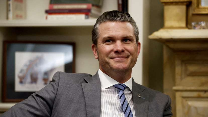 FILE PHOTO: U.S. Defense Secretary Pete Hegseth in Washington