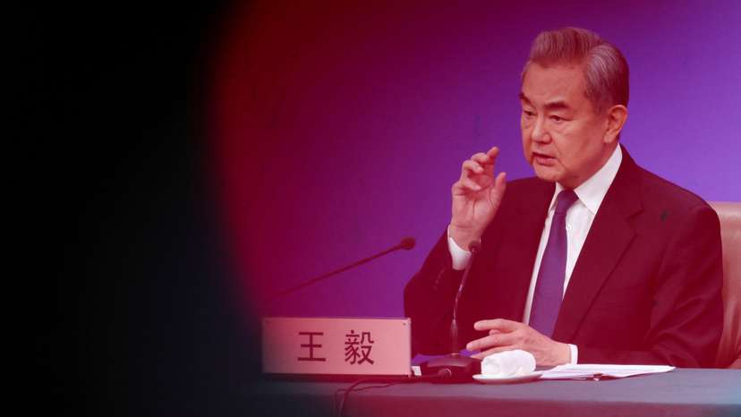 Chinese Foreign Minister Wang Yi attends a press conference on the sidelines of the National People's Congress, in Beijing