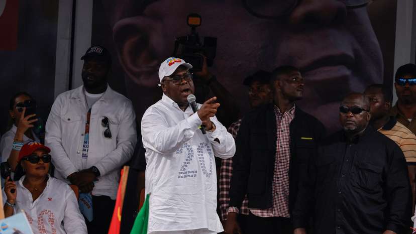 Democratic Republic of the Congo's President Felix Tshisekedi holds campaign rally in Kinshasa