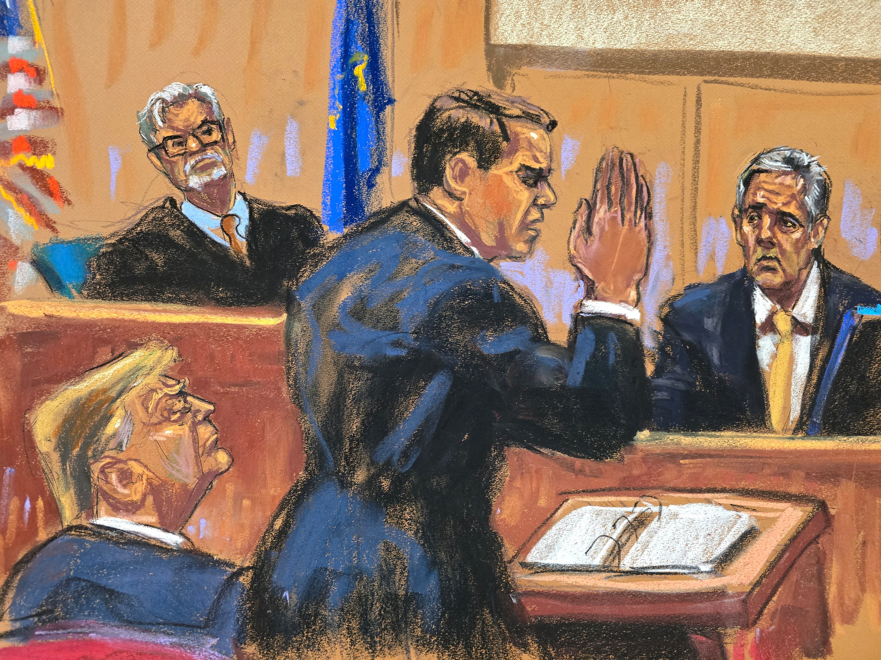 Former U.S. President Donald Trump appears at court in New York