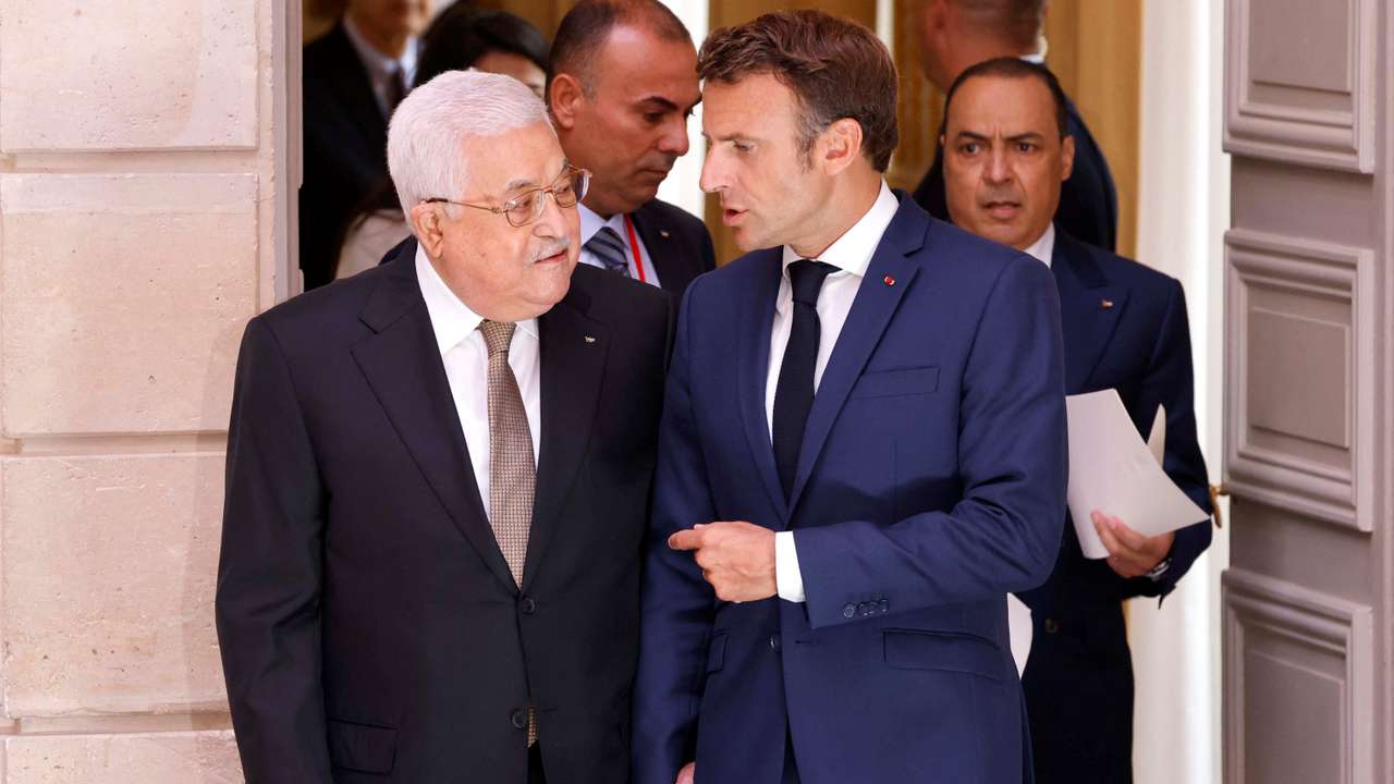 Macron meets with Palestinian authority leader Abbas