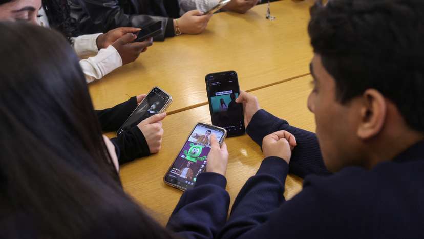 Students from Wimbledon talk to Reuters about their thoughts on a social media ban for under 16s