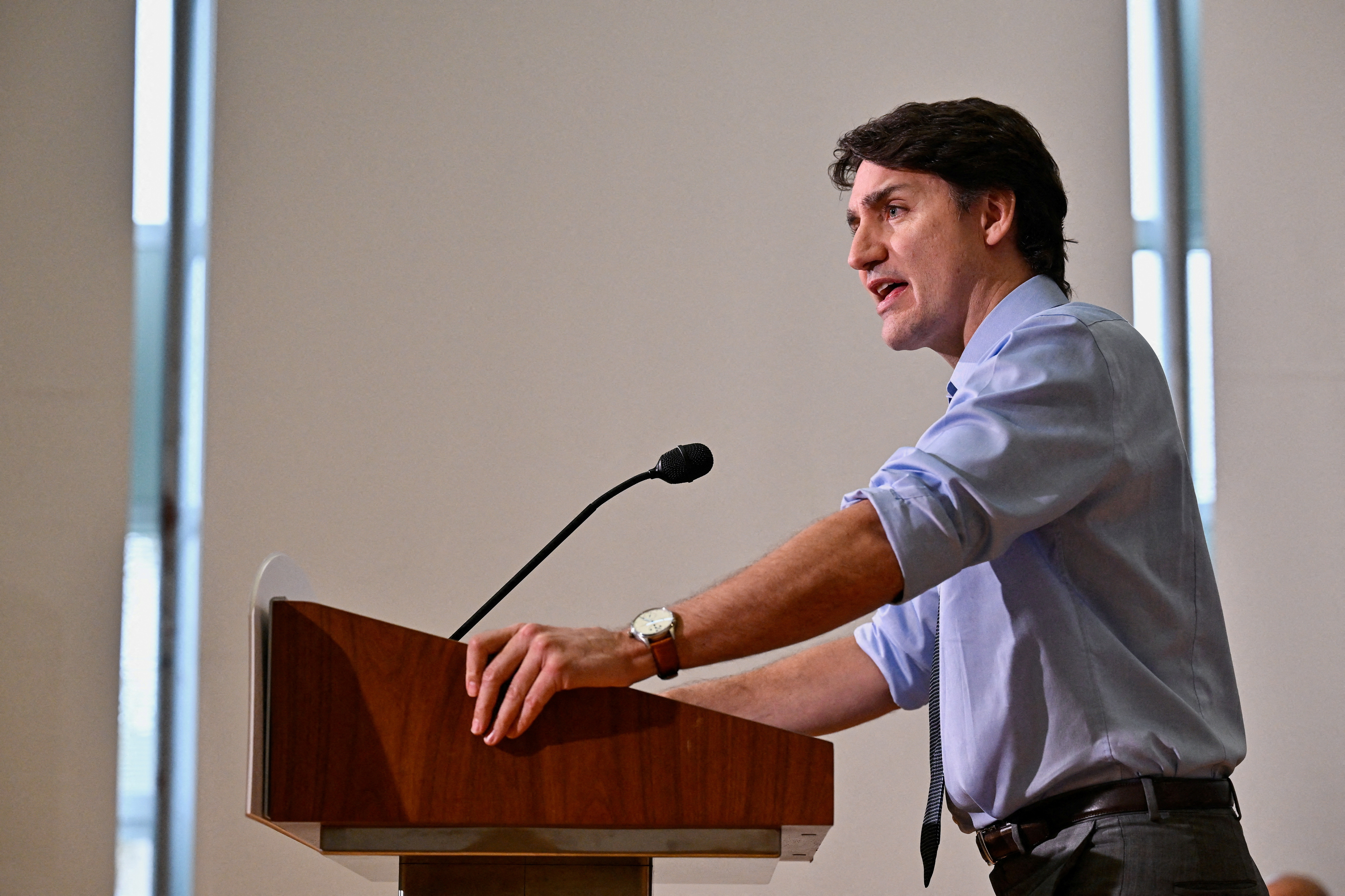 FILE PHOTO: Canada's Prime Minister Justin Trudeau visits the west coast, in Vancouver