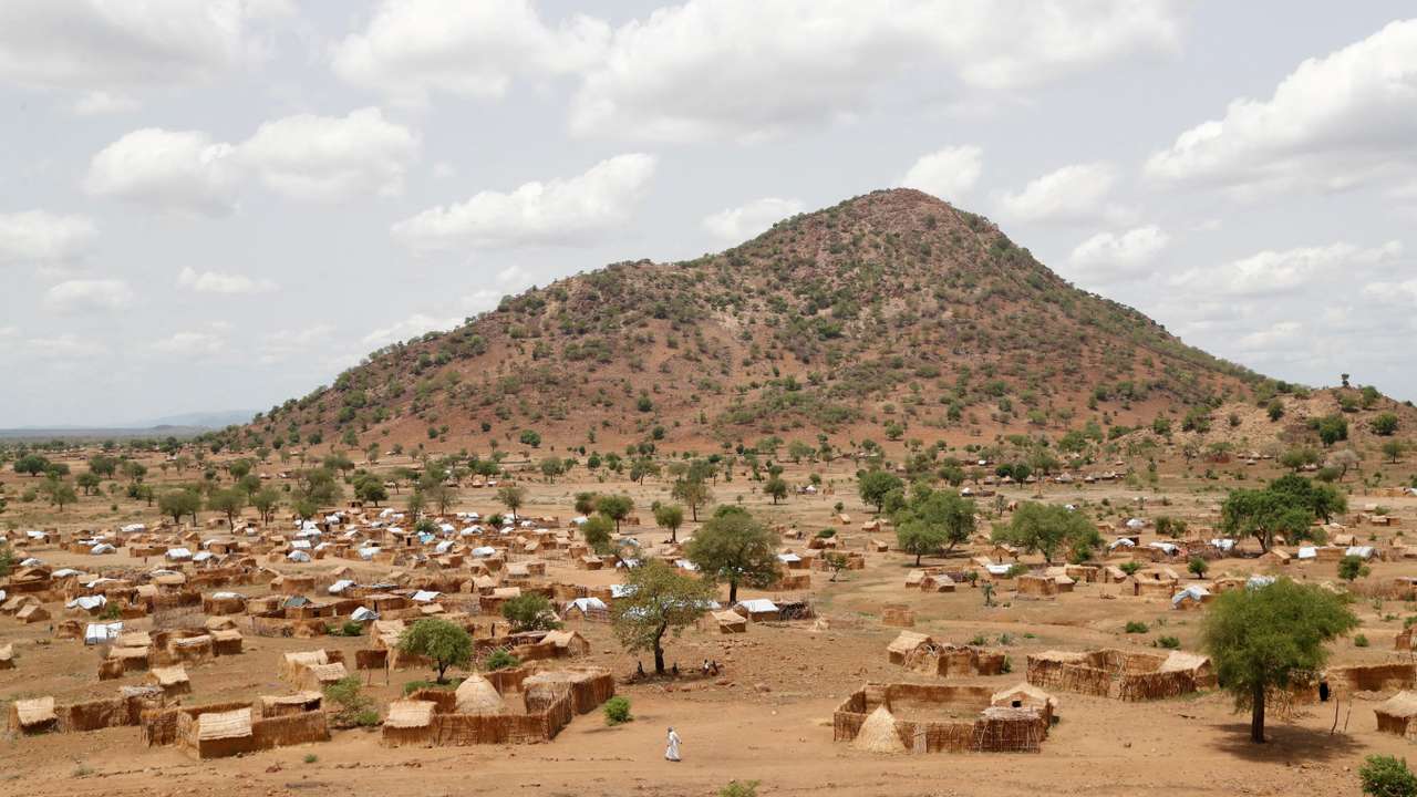 FILE PHOTO: A general view shows an IDP camp within the Sudan's People Liberation Movement-North (SPLM-N) controlled area in South Kordofan, Sudan