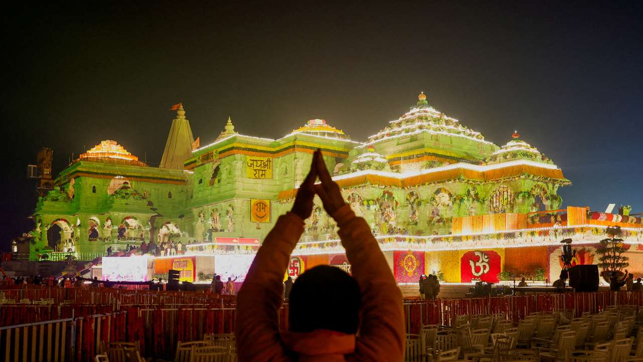 Inauguration day of the Hindu Lord Ram temple in Ayodhya