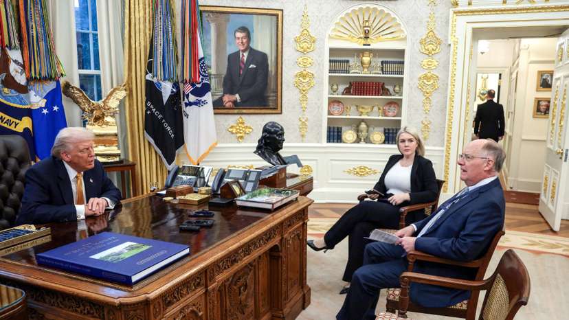 U.S. President Donald Trump is interviewed by Reuters at the White House