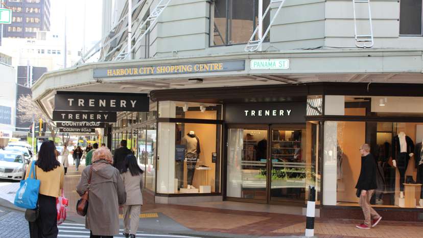 People walk on Lambton Quay street in Wellington, New Zealand