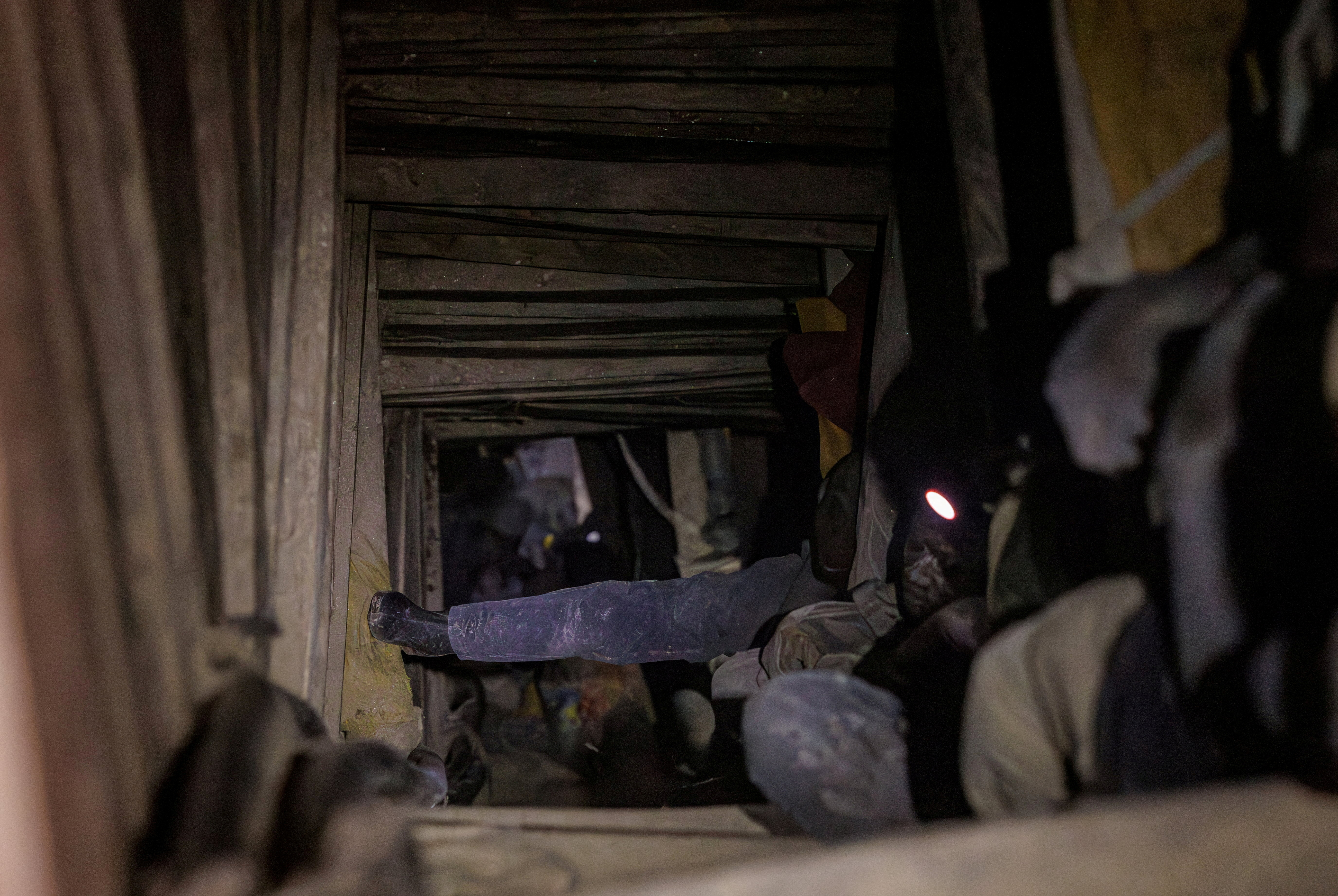 FILE PHOTO: Miners work in the Rubaya coltan mine in Democratic Republic of Congo