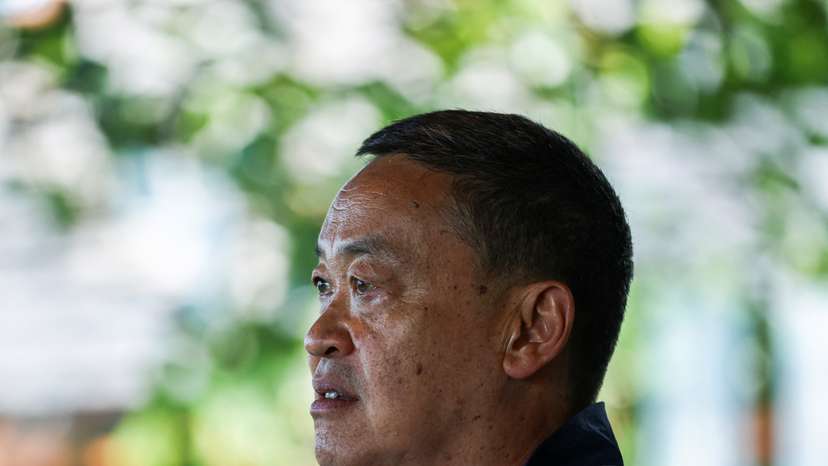 Thailand's Prime Minister Srettha Thavisin looks on during an interview with Reuters in Koh Samui