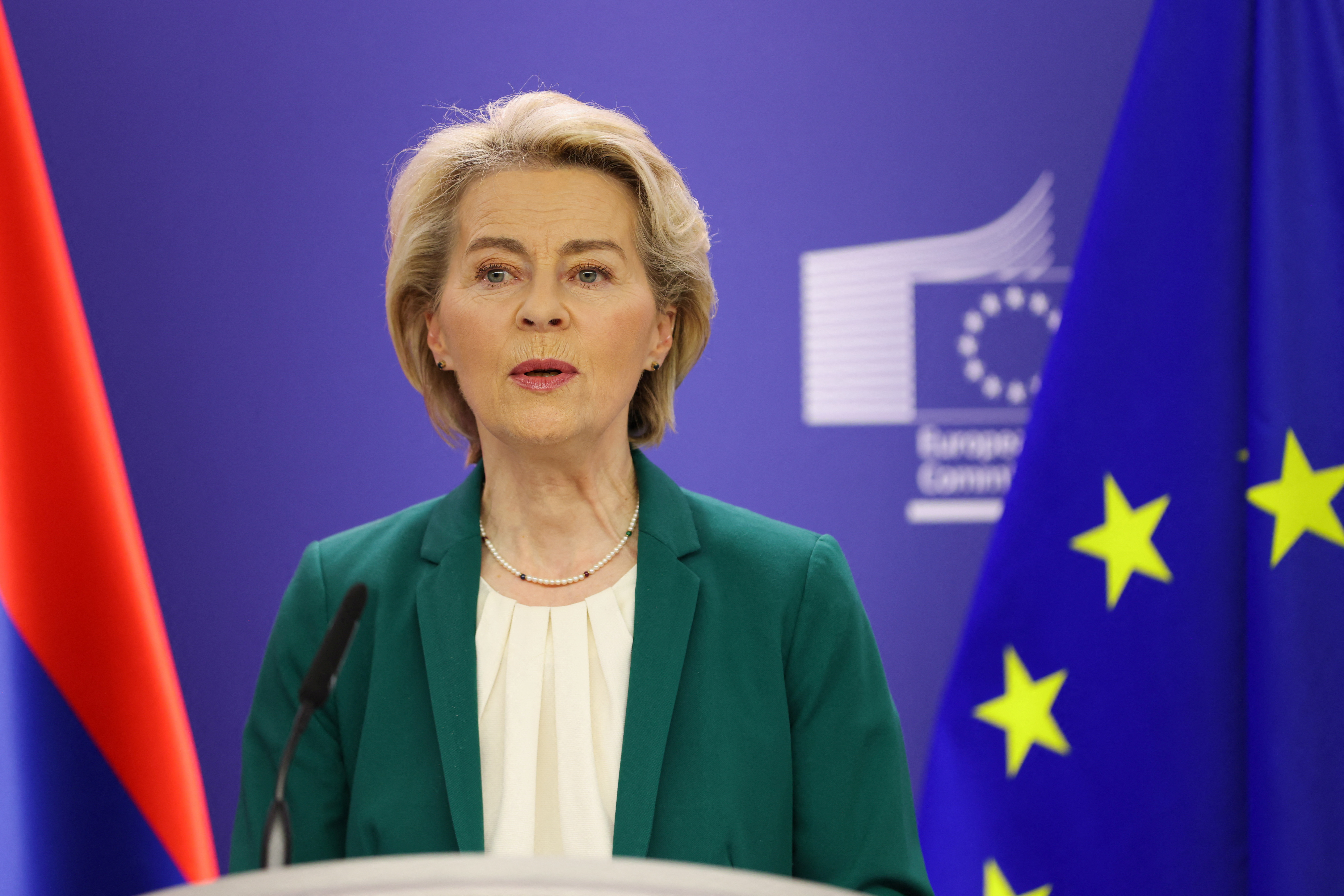 U.S. Secretary of State Antony Blinken and EU Commission President Ursula von der Leyen meet with Armenian PM Nikol Pashinyan in Brussels