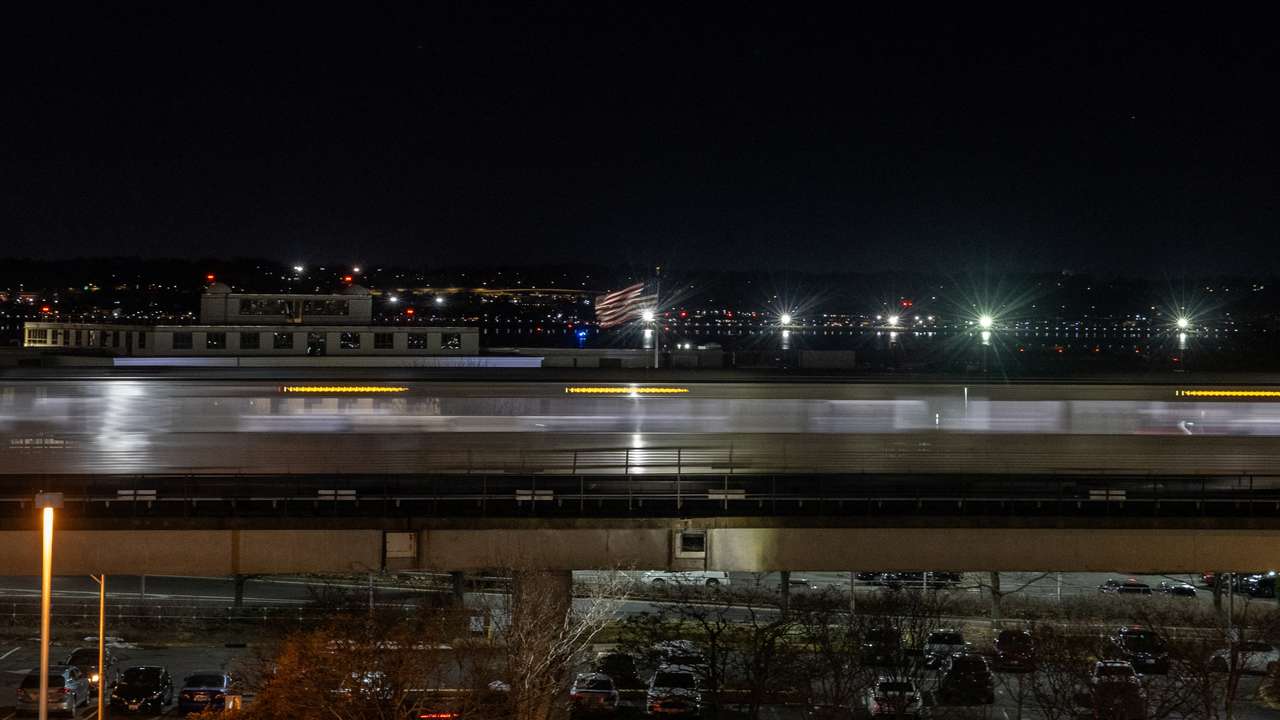 Aftermath of the collision of American Eagle flight 5342 and a Black Hawk helicopter that crashed into the Potomac River, in Arlington