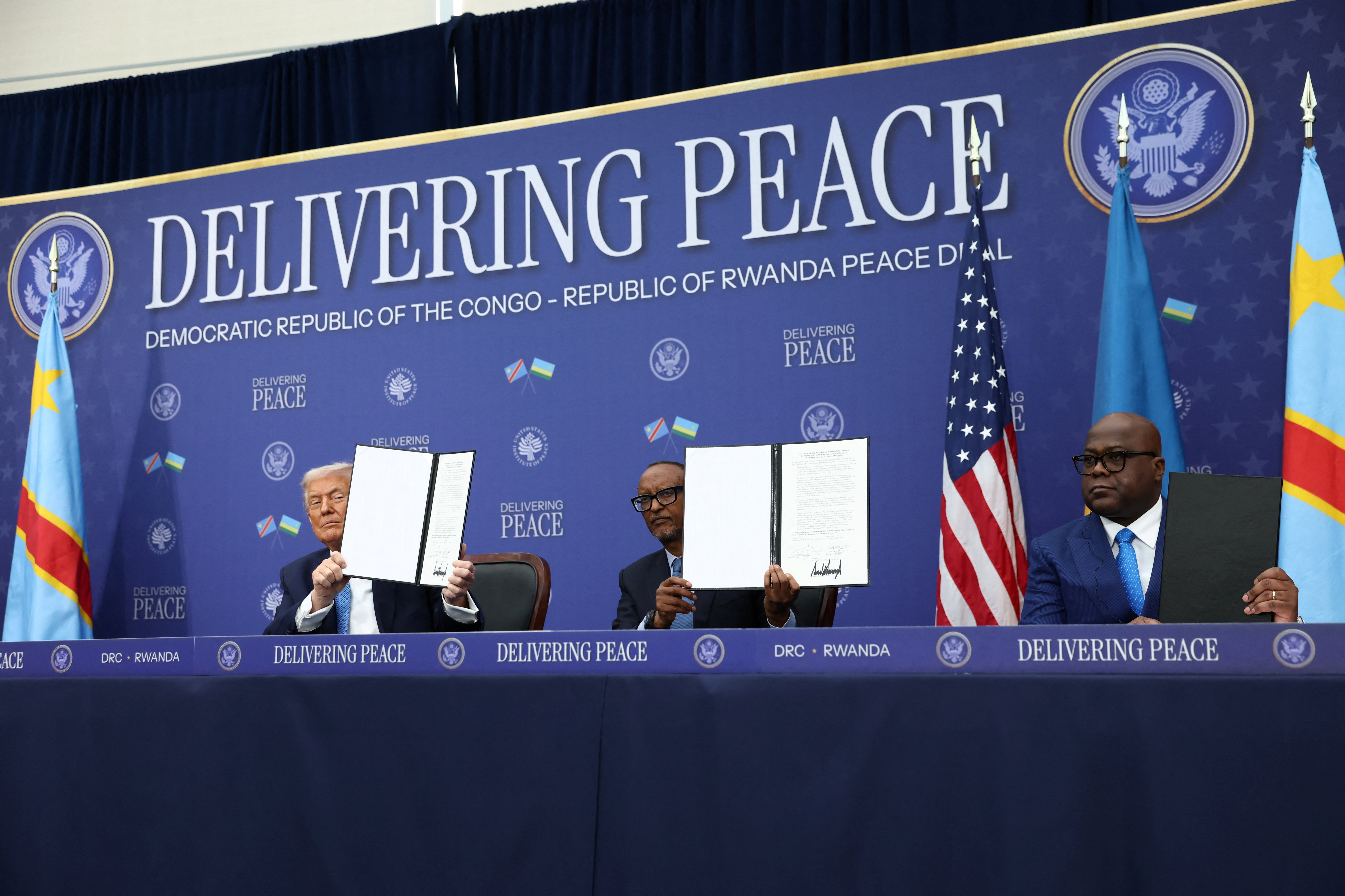 U.S. President Trump hosts leaders of Congo and Rwanda, in Washington