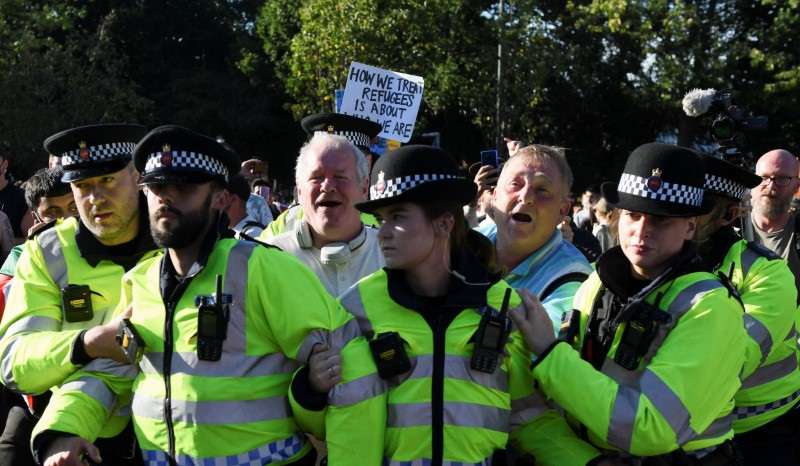 Anti-immigration protests in Britain