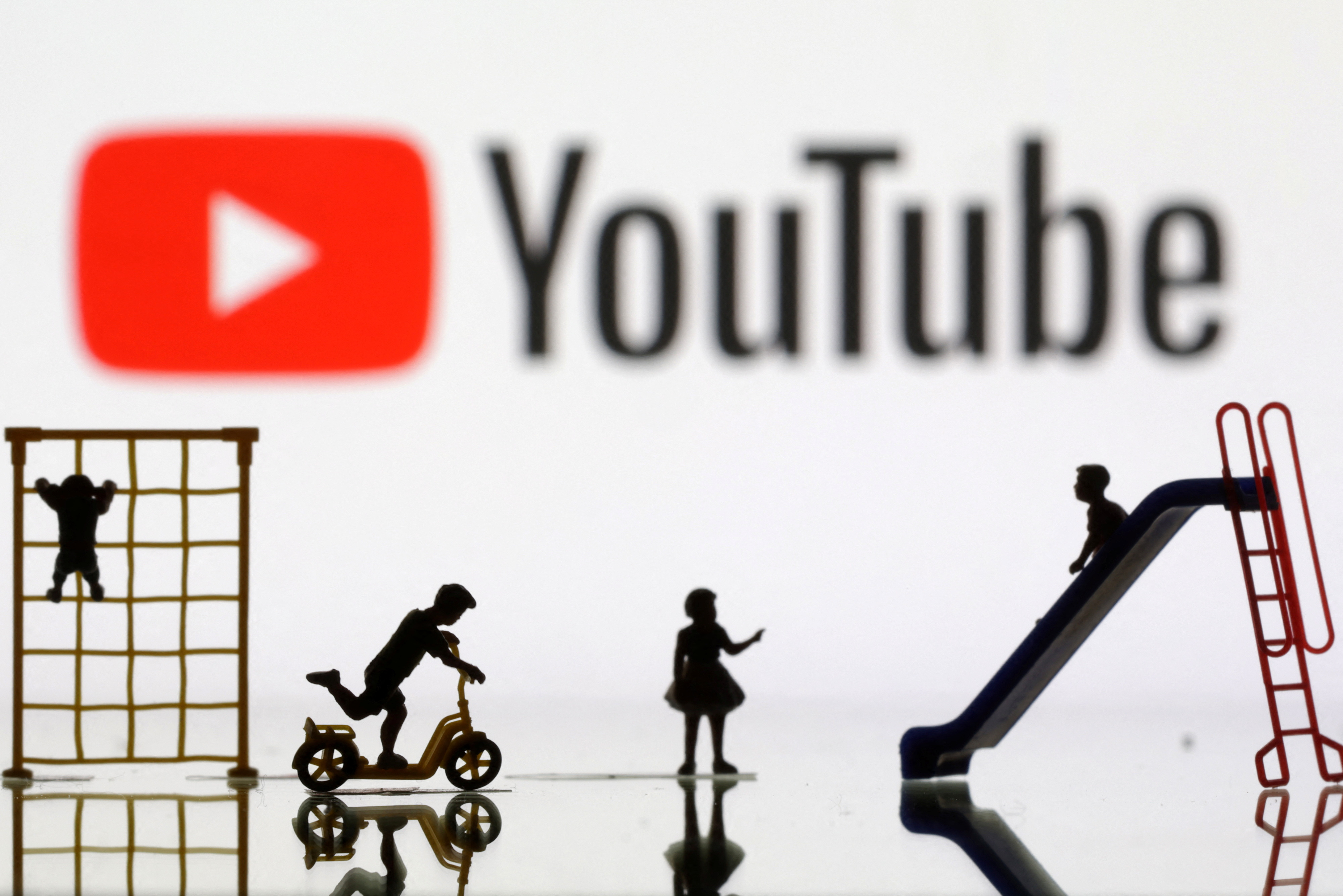 Illustration shows Youtube logo