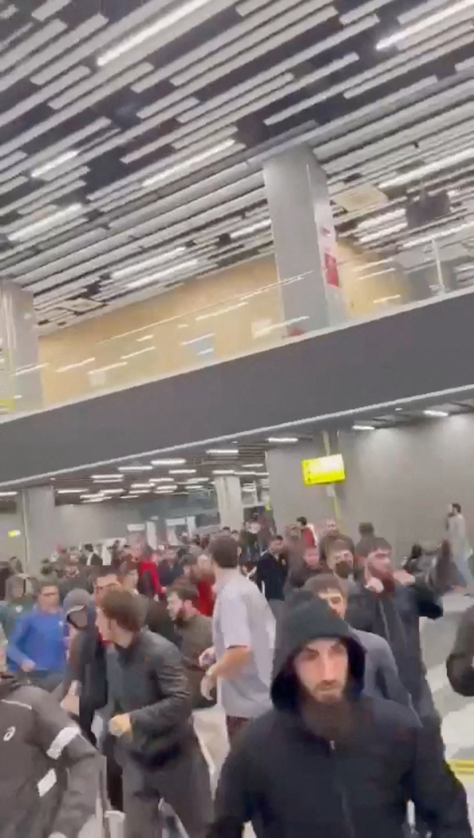 Pro-Palestinian protesters storm an airport building, in Makhachkala