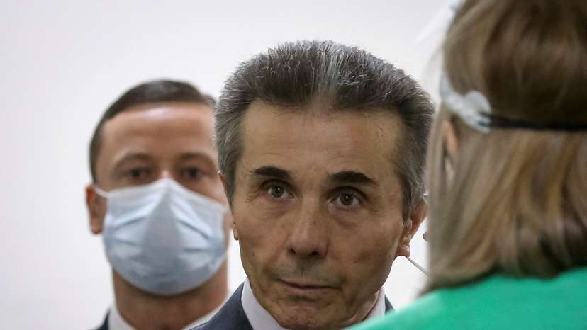 FILE PHOTO: Bidzina Ivanishvili, Georgia's former prime minister, votes during a municipal election in Tbilisi