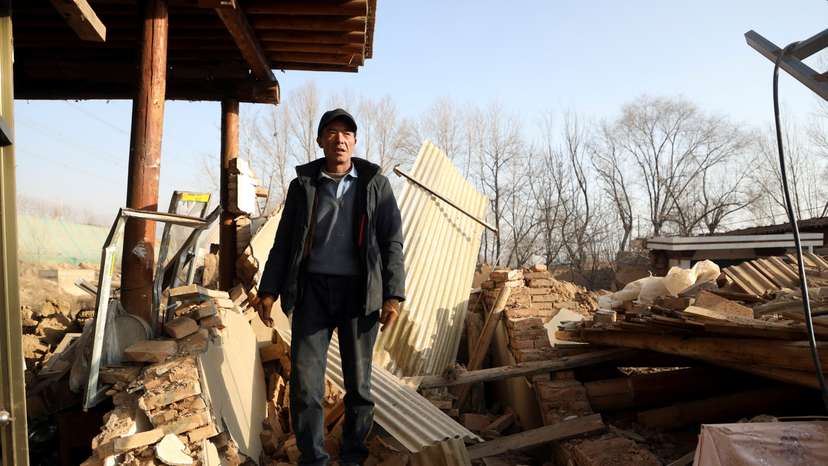 Aftermath of earthquake in Qinghai