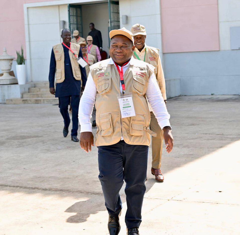 Former Mozambican President Filipe Nyusi leads the delegation for election observation in Guinea-Bissau. Photo Credit: Umaro Sissoco Embalo's Facebook page
