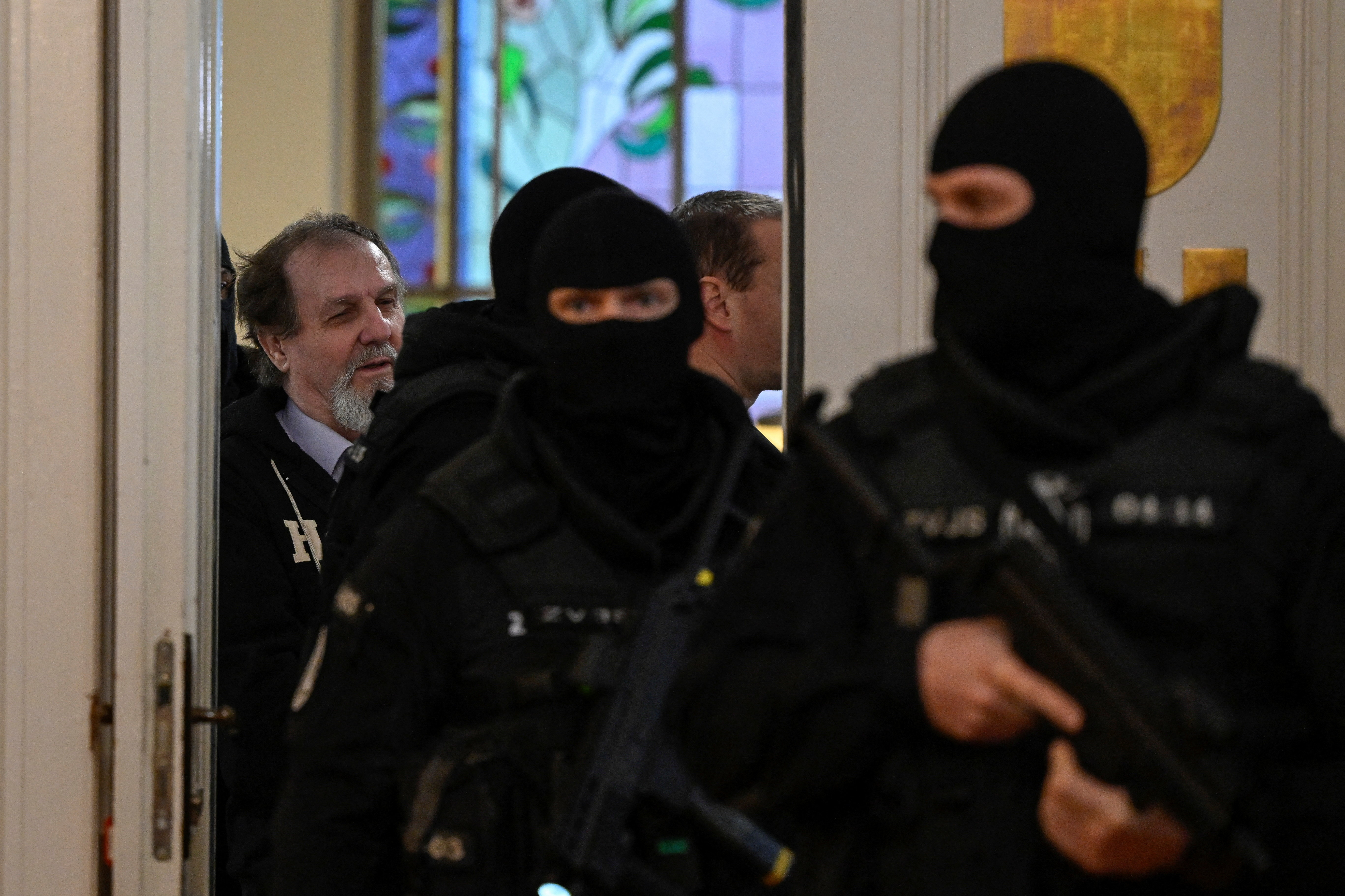 Juraj Cintula, accused of the 2024 attack on Slovak PM Robert Fico, attends the last day of his trial at the Specialised Criminal Court in Banska Bystrica