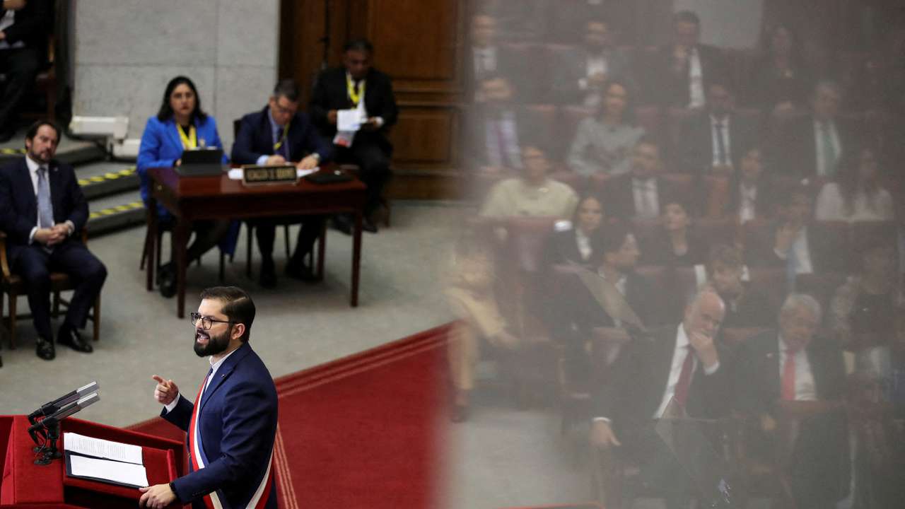 Chile's President Boric delivers his annual speech to the nation at the National Congress building in Valparaiso