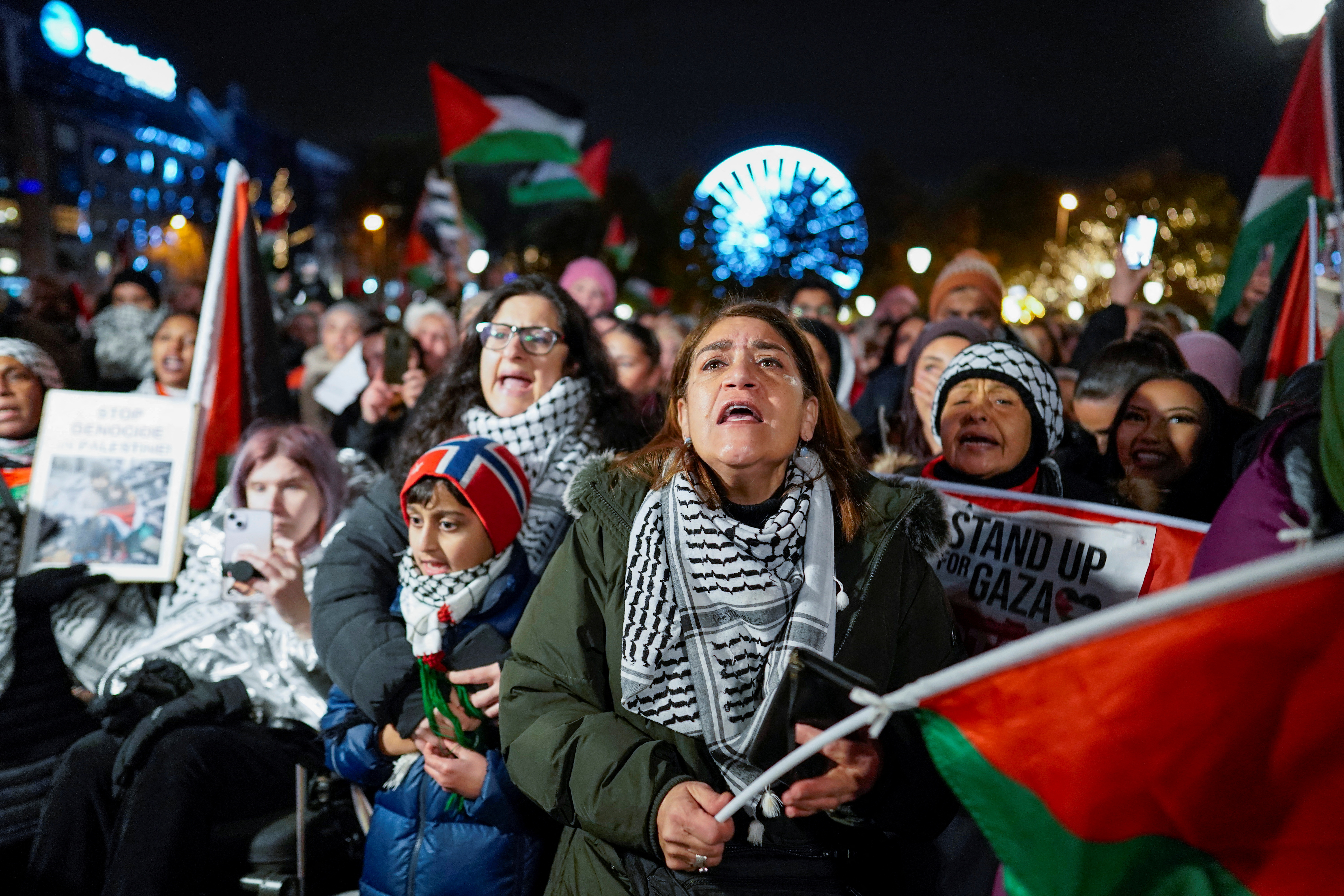Demonstration in support of Gaza and Palestinians in Oslo