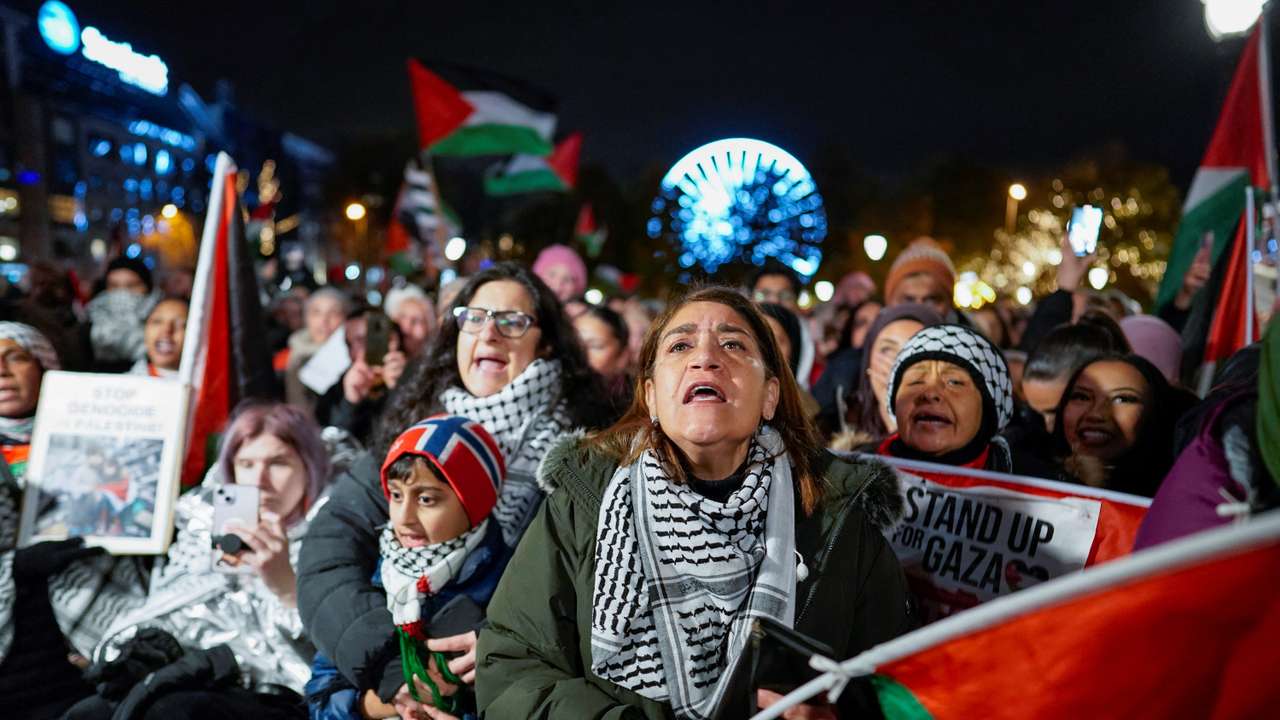 Demonstration in support of Gaza and Palestinians in Oslo