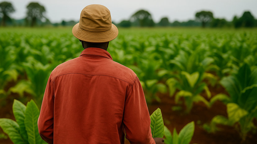 An image of a Tobacco Farmer in the Field