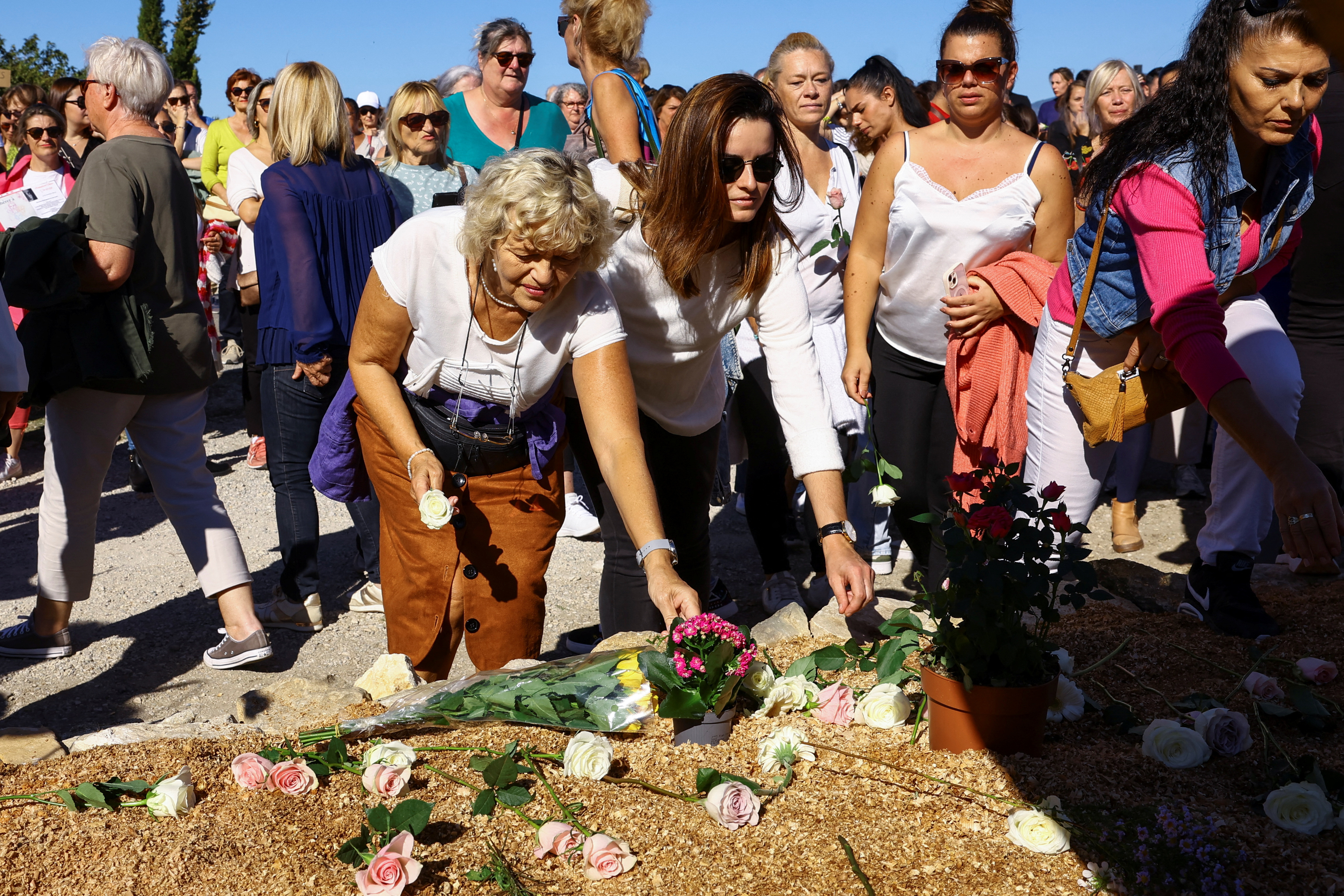 Silent march to support Gisele Pelicot and other female victims of violence in Mazan