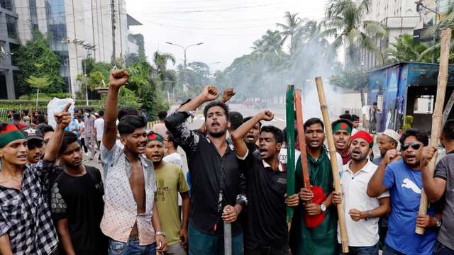 Protest against Bangladeshi PM Hasina, in Dhaka