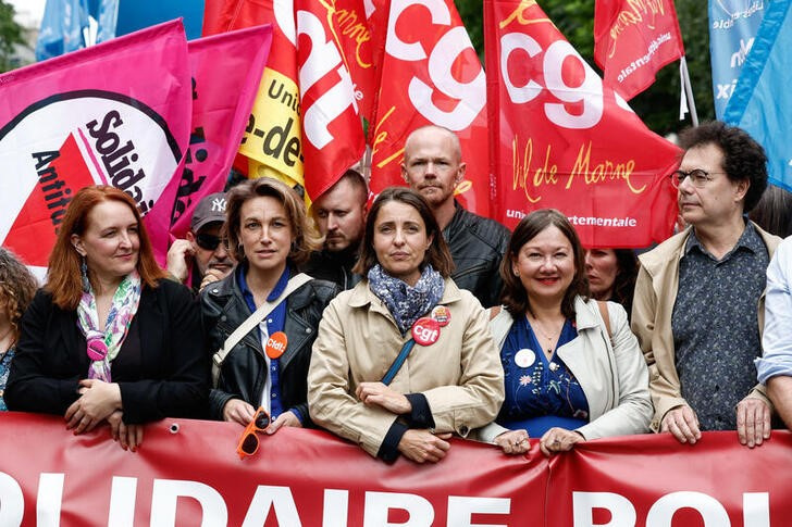 FILE PHOTO: Demonstration against the French far-right National Rally party, in Paris