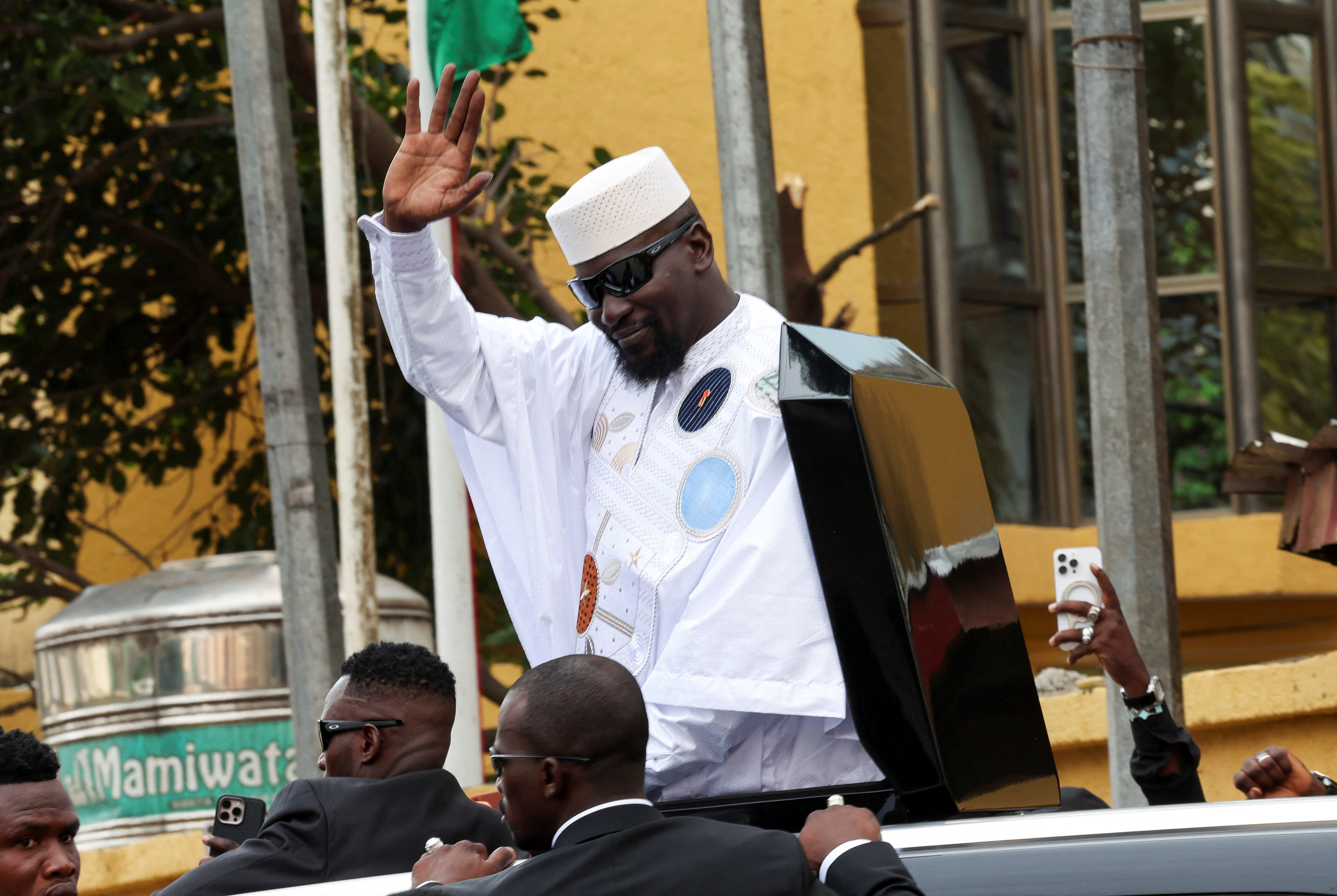 Guinean leader Mamadi Doumbouya submits his candidacy at the supreme court ahead of Guinea presidential election in Conakry