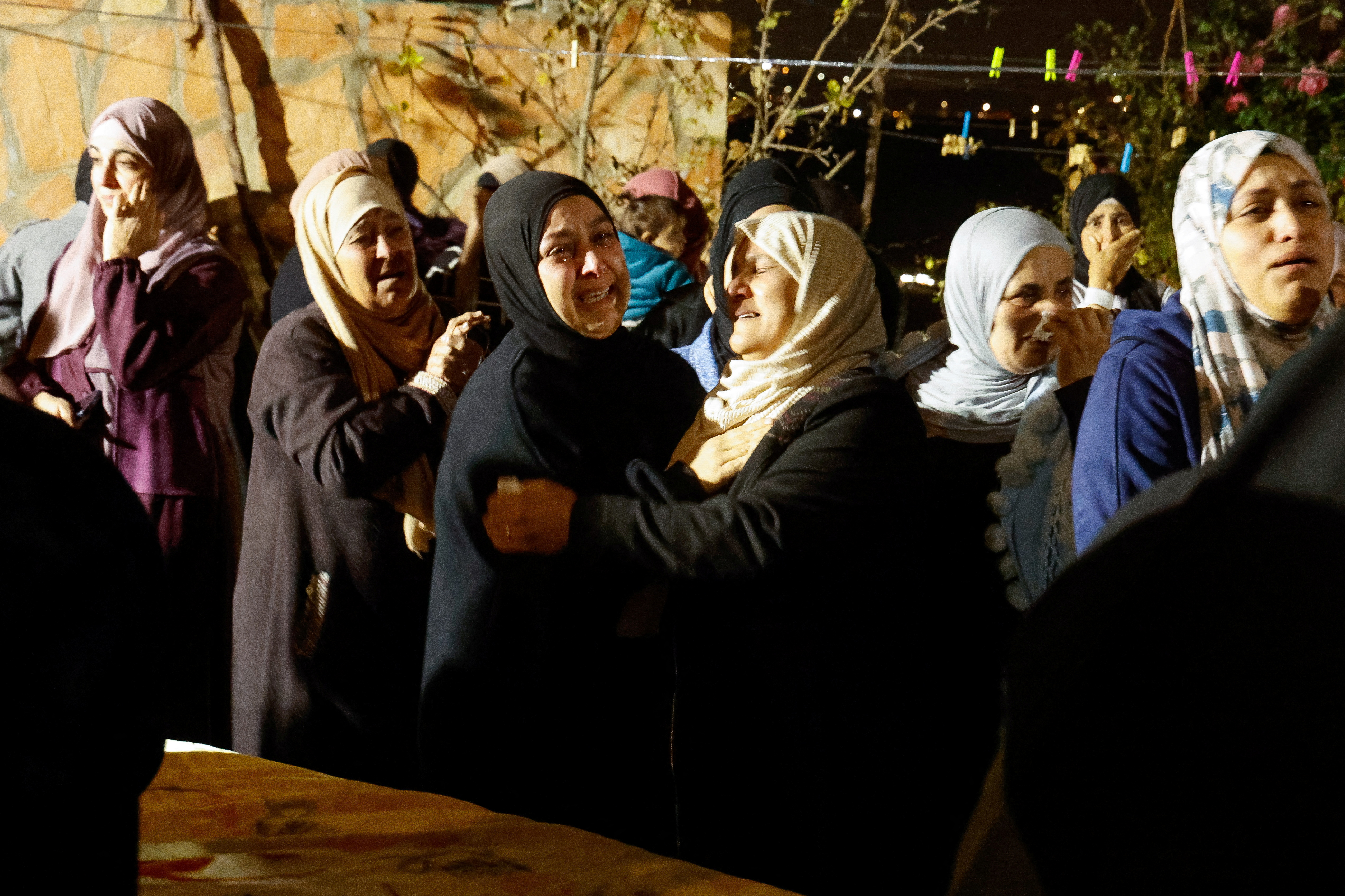 Funeral of Palestinians killed in Israeli drone strike, in Tammoun near Tubas