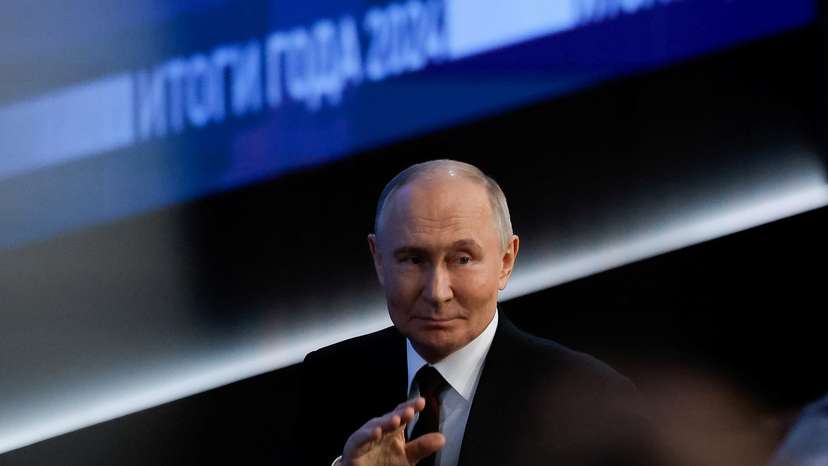 Russia's President Putin holds the annual press conference in Moscow