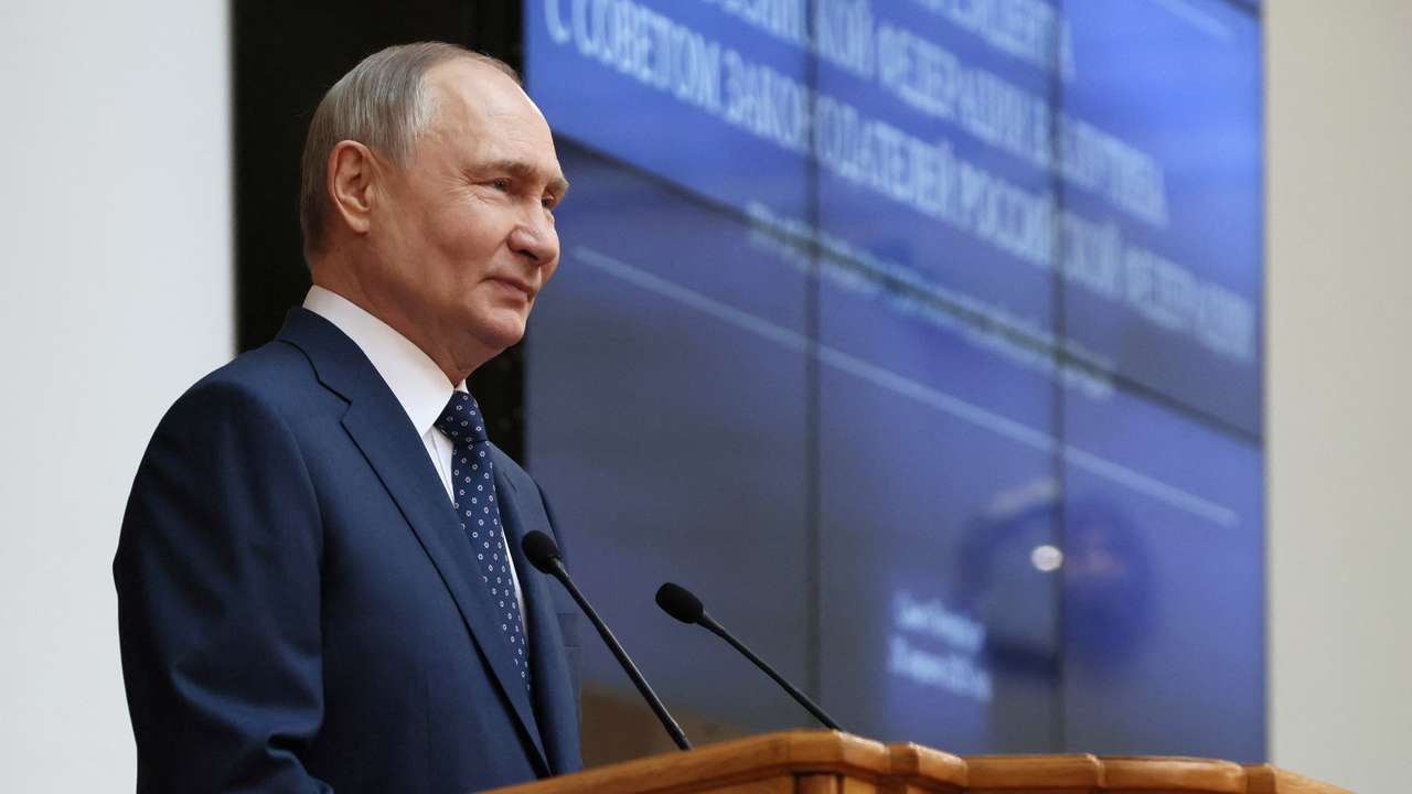 Russian President Putin addresses Council of Legislators in Saint Petersburg