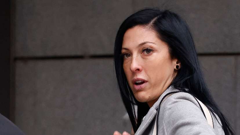 Spanish football player Jennifer Hermoso arrives to testify at the High Court in Madrid