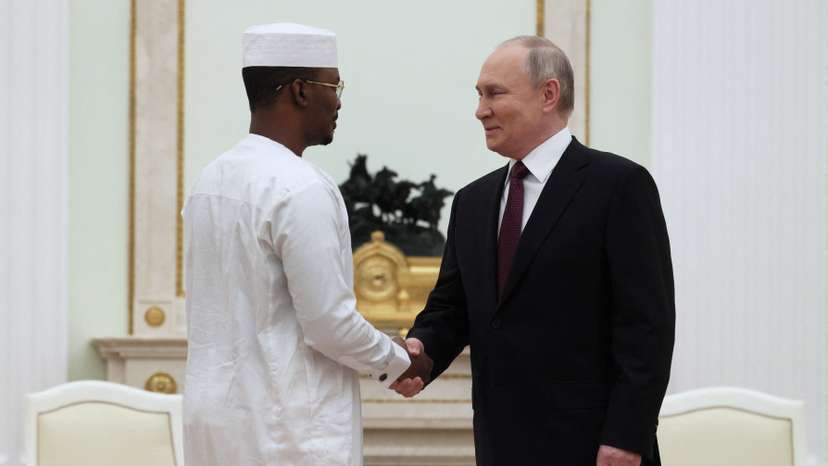 Russia's President Vladimir Putin meets with Chad's interim President Mahamat Idriss Deby in Moscow