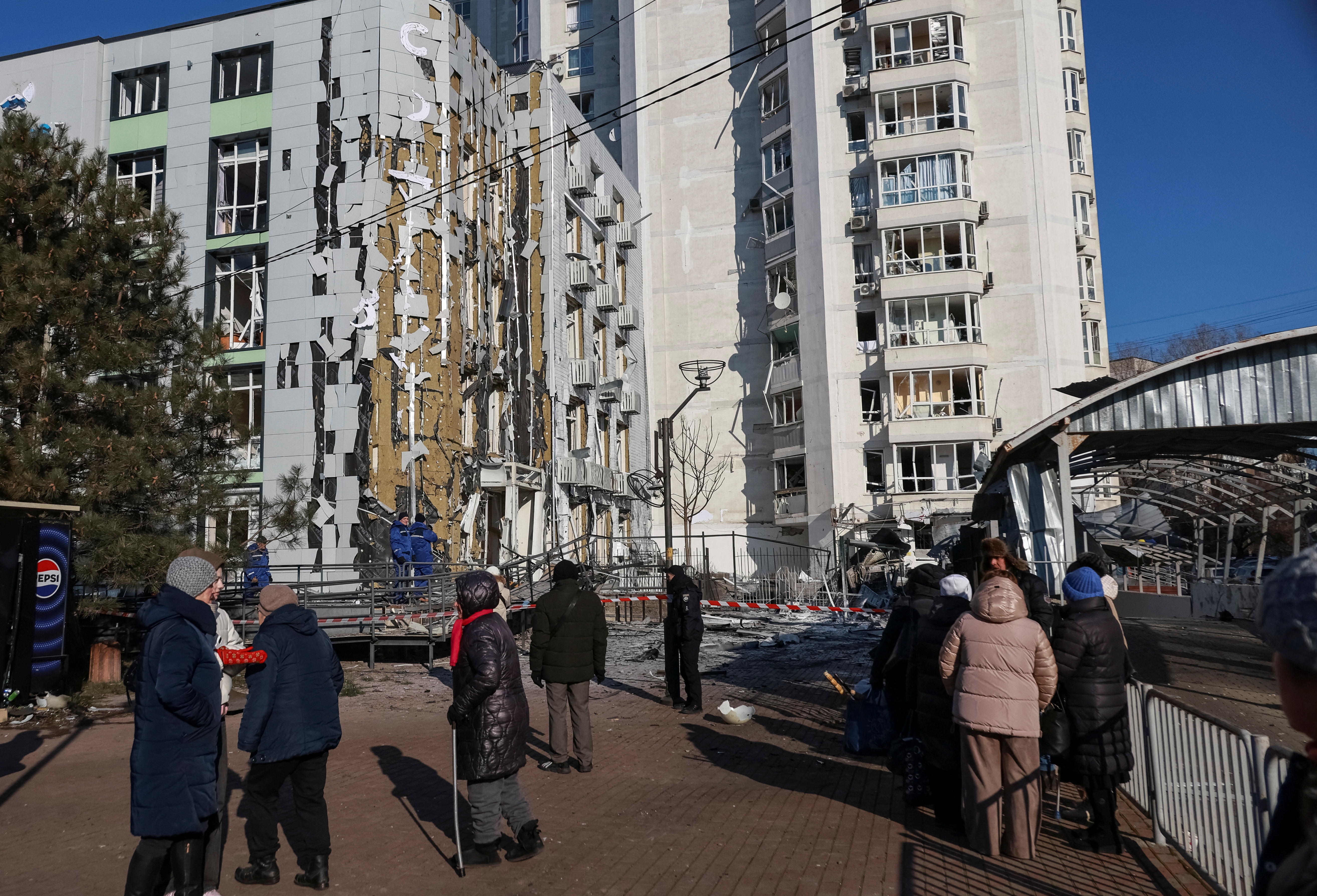 Aftermath of a Russian drone strike in Odesa