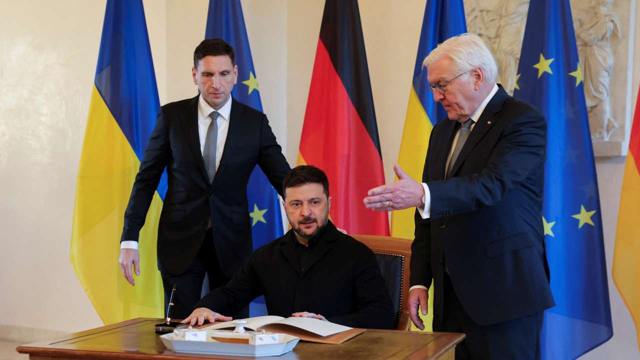 Ukraine's President Volodymyr Zelenskiy visits Berlin