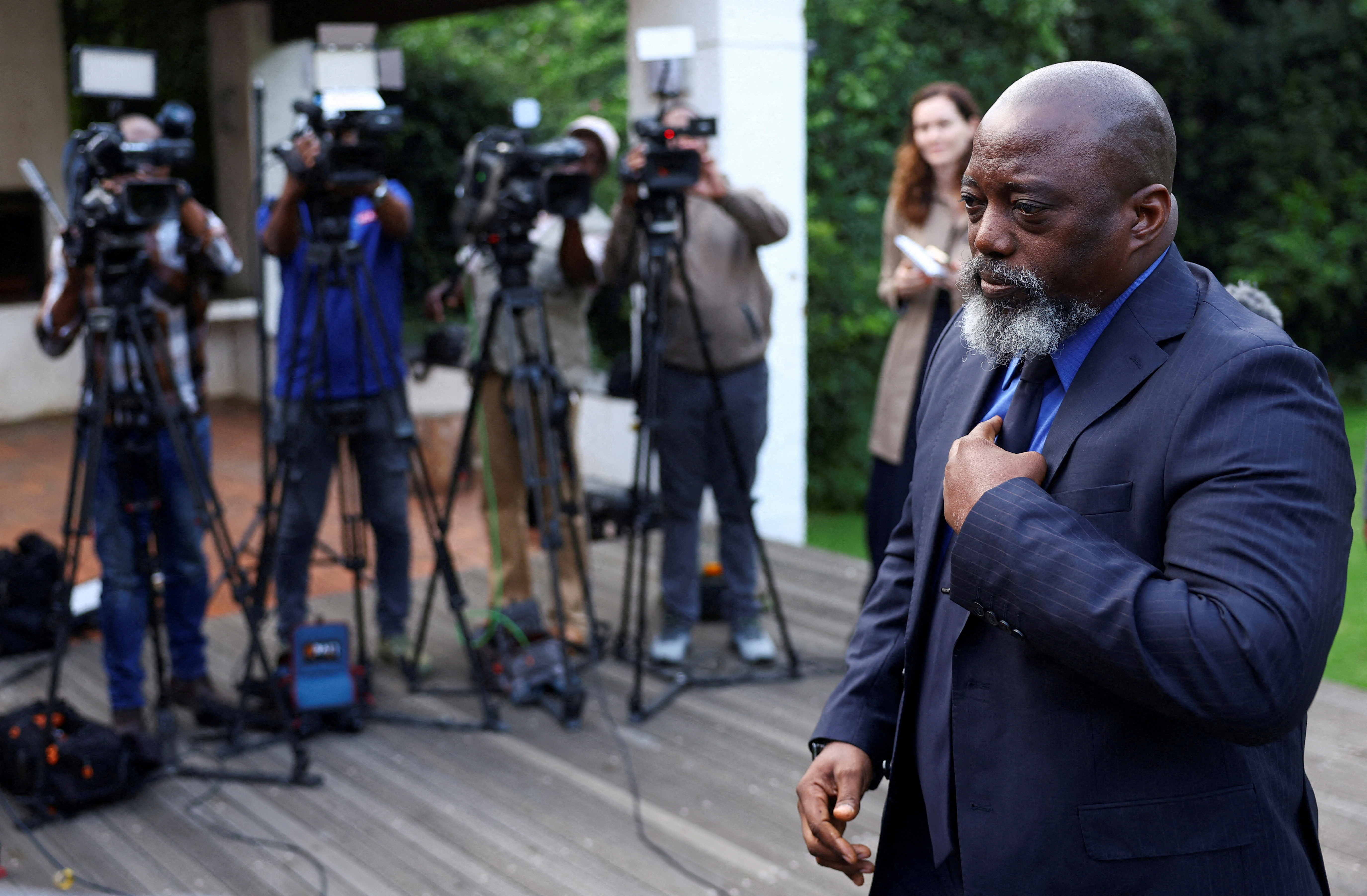 FILE PHOTO: DRC's Kabila meets South Africa's Mbeki in Johannesburg