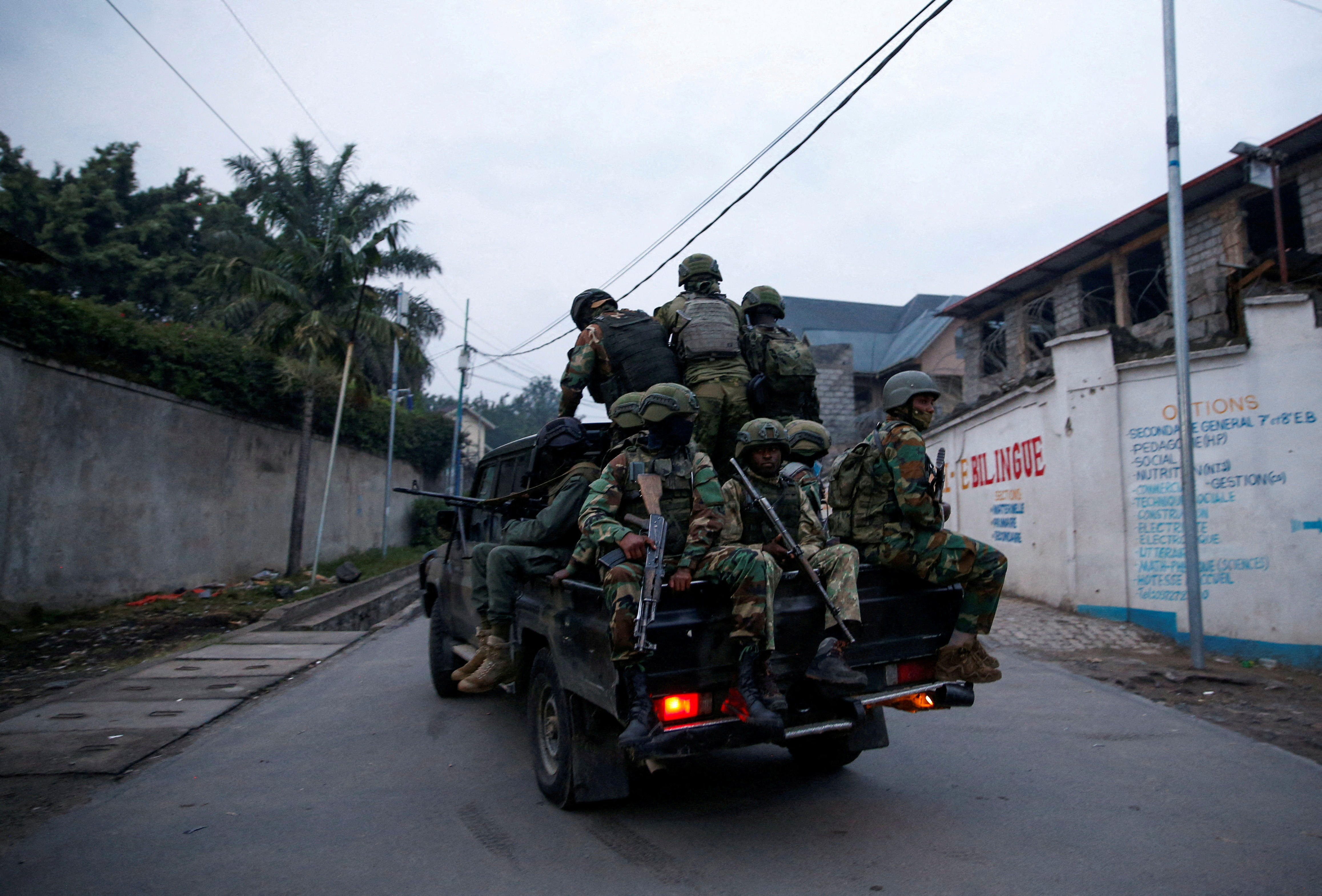 FILE PHOTO: Members of the M23 rebel group in Goma