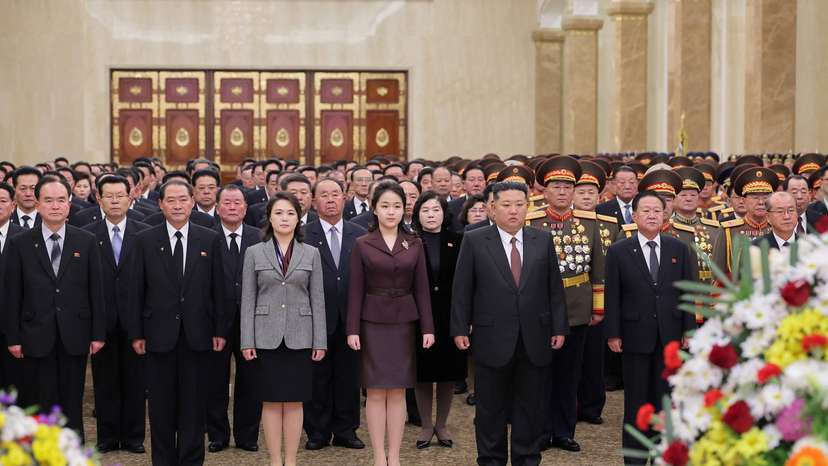 North Korean leader Kim Jong Un attends an event to celebrate the New Year, in Pyongyang